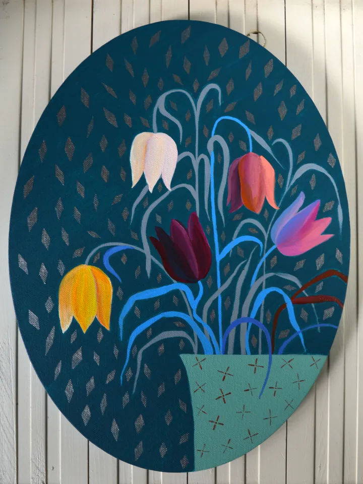 Still life Flowers Original acrylic painting