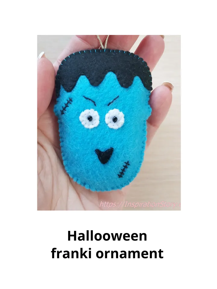 Halloween franky, franky ornament, monster, Halloween ornament, Halloween décor, plush franky toy, Halloween gift, felt franky toy, Halloween decoration, autumn thanksgiving, baby room décor, party favors