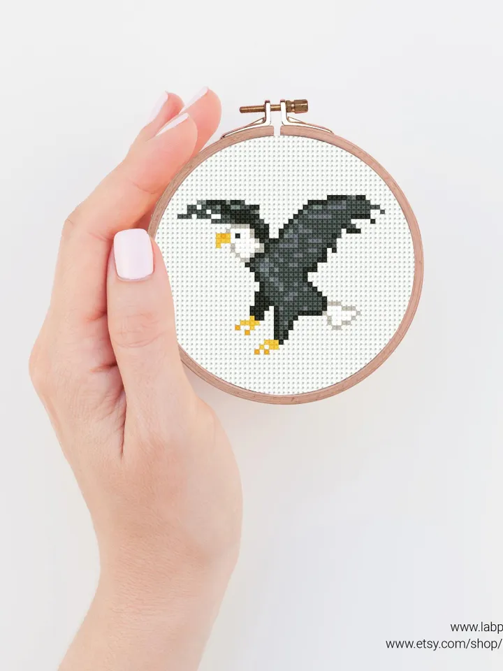 Bundle mini Birds 7 Cross stitch patterns, contemporary, Abstract, 3 inches, beginner, modern chart, gift DIY, embroidery, instant PDF