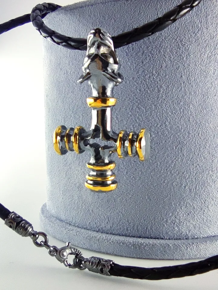Pendant - Wolf's Cross - Thor's Hammer
