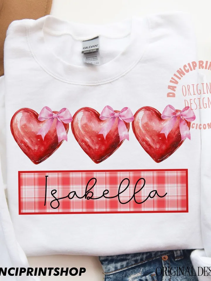 Watercolor Personalized Kids Valentines Png, Valentines Day PNG, Kids Valentines Day Design, Custom Valentine, Girls Valentine png, Love png