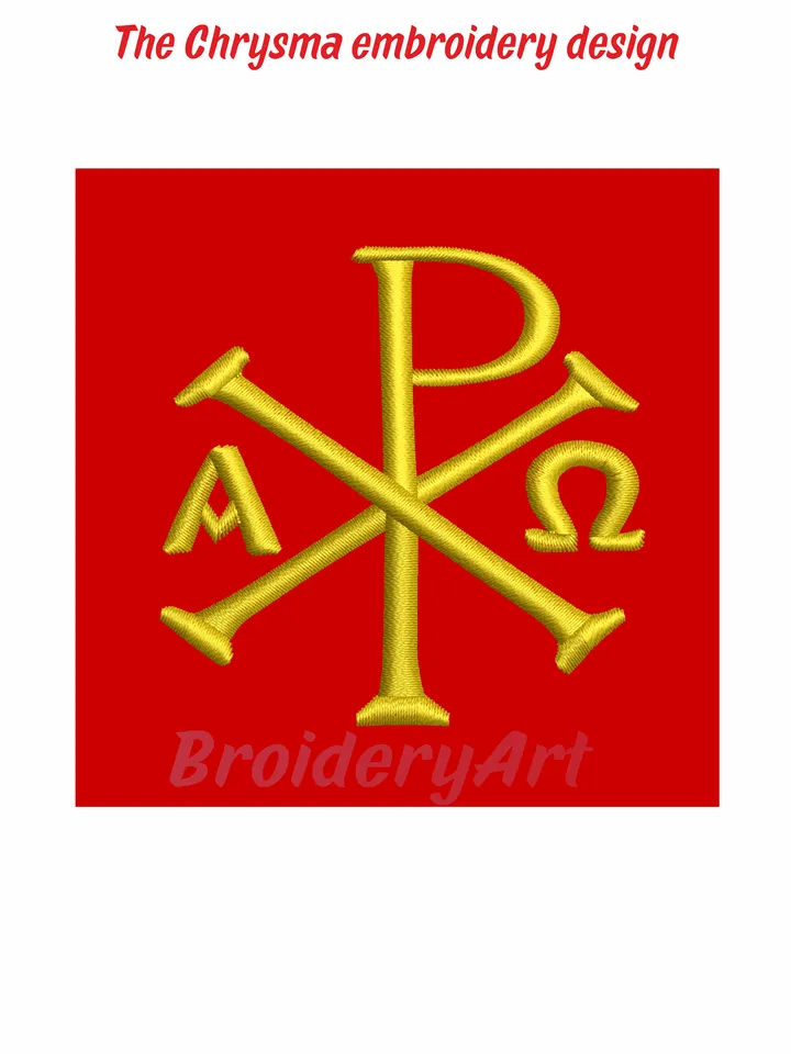 The Chrysma embroidery design