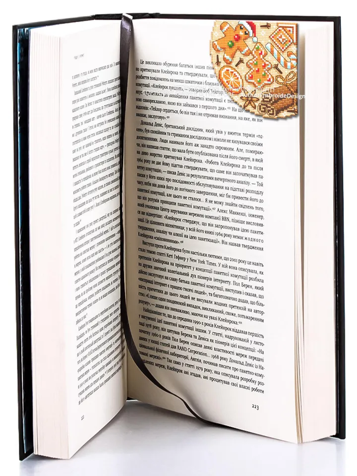 Corner bookmark cross stitch pattern PDF download Christmas gingerbread cross stitch chart, Christmas bookmark pattern digital PDF #N382