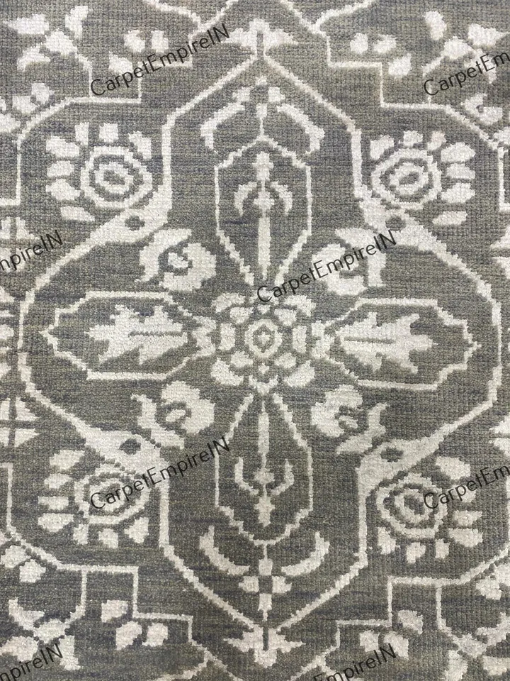 Gray Modern Oushak, Hand Knotted Rug 4x6,5x8,6x9,8x10,9x12,10x14, Handmade Rugs for Living Room - Antique Geometrical rug,ready to ship rug.