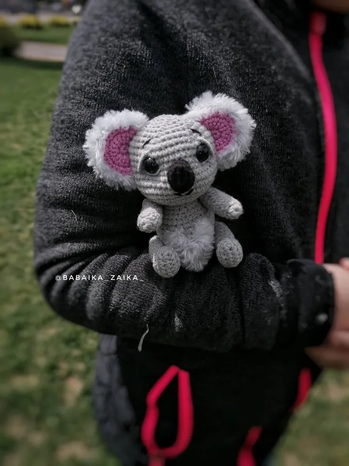 PDF Crochet Pattern Cute Koala, Small Toy Pattern, Animal Pattern, Amigurumi bear pattern, tutorial bear in Eng, Valentine's day gift