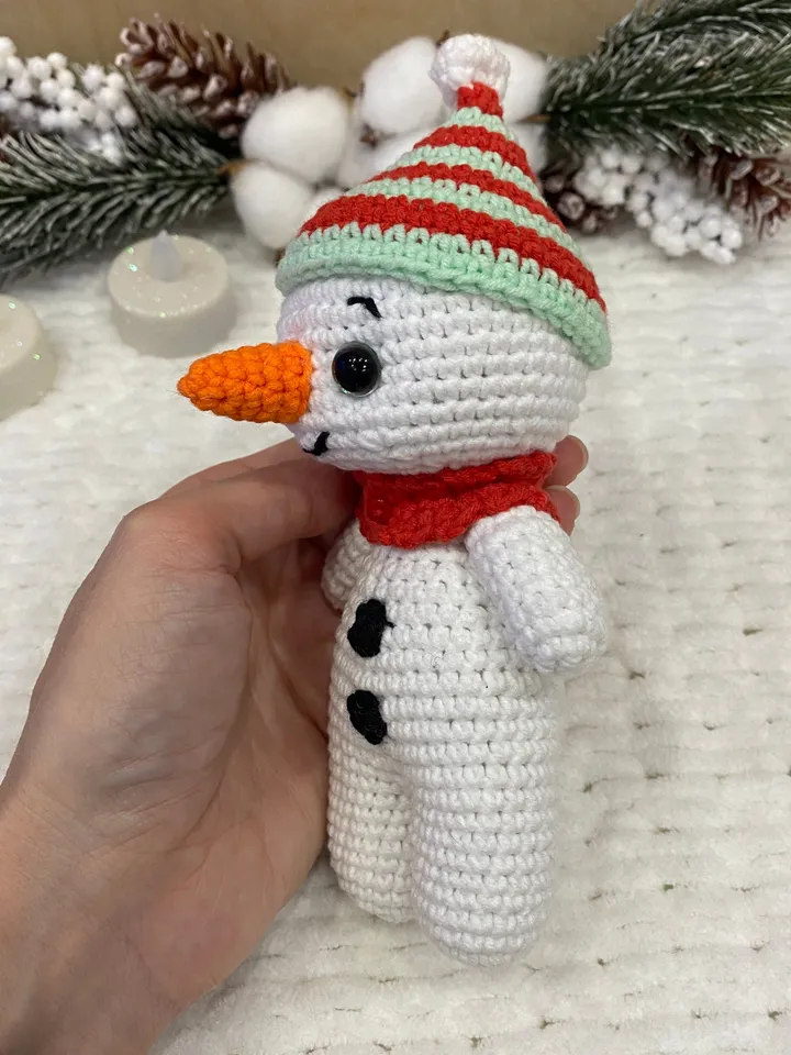 Crochet pattern SNOWMAN Christmas - Amigurumi patterns toy - Pdf English tutorial - New year ornaments