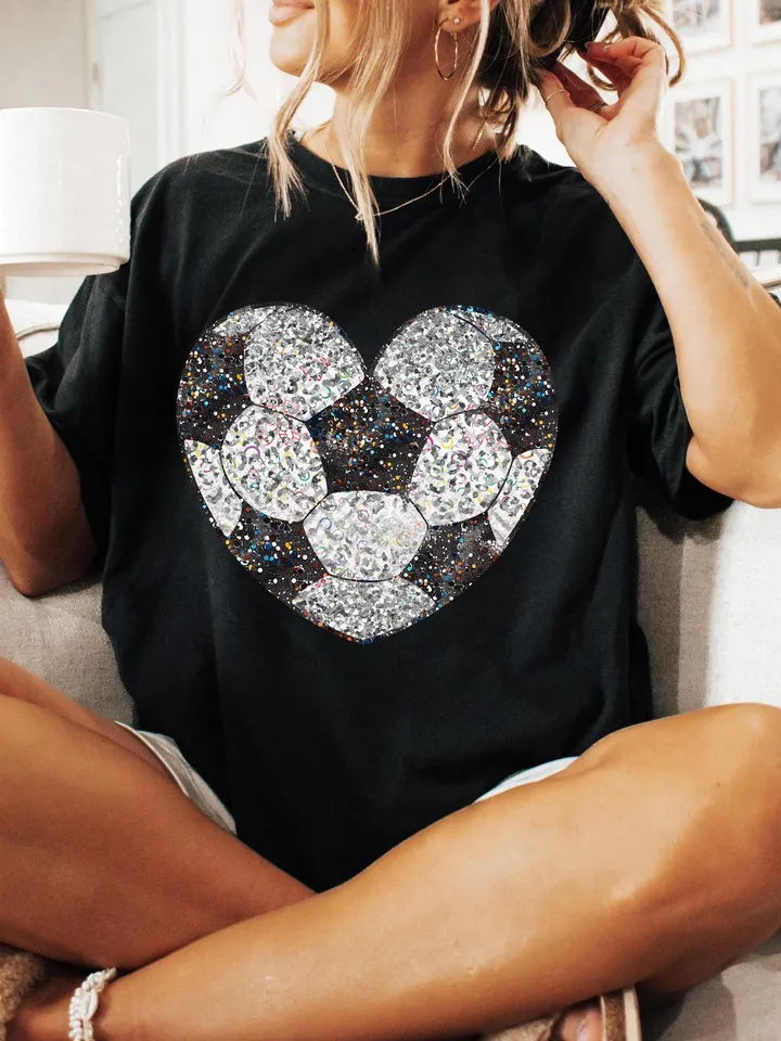 Soccer Game Day PNG, Black, Glitter, Faux Sequin, Soccer, Soccer Mom, Soccer Mama, Game Day Vibes, Sublimation Design Downloads