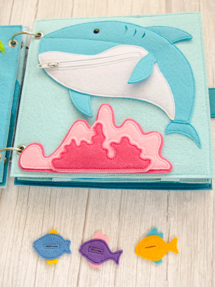 Quiet book page, Under the sea, Shark, Pattern and Tutorial, SVG files