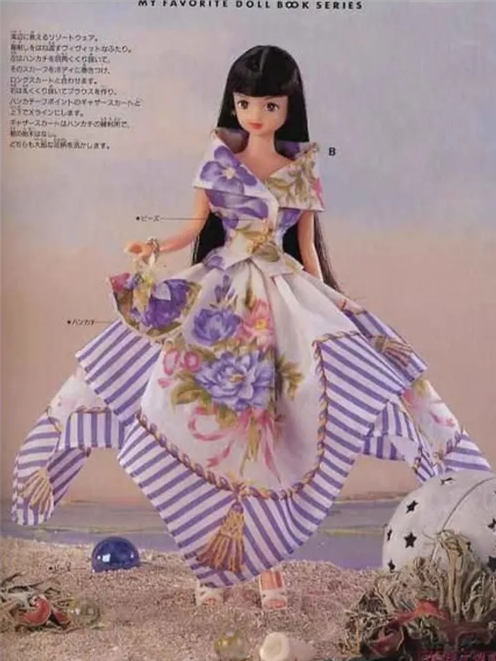 Clothes for Fashionable Dolls Japanese Magazine Sewing Pattern Wardrobe Clothes for Dolls Digital Download PDF