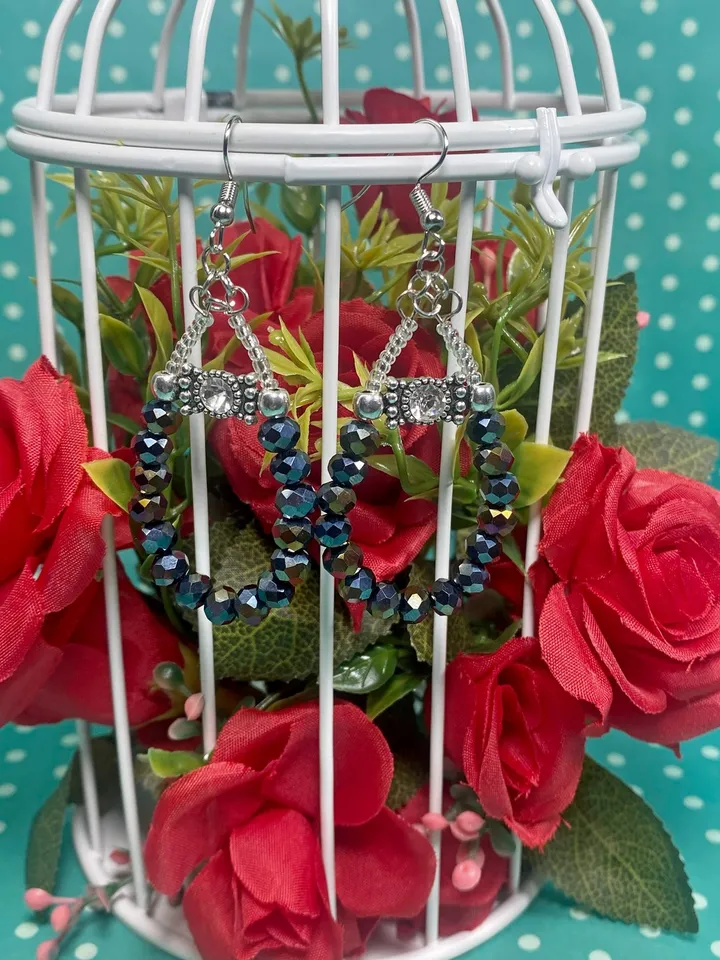 Classic handmade earrings.Handmade jewelry.