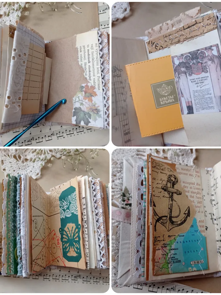 Miniature junkbook notebook handmade