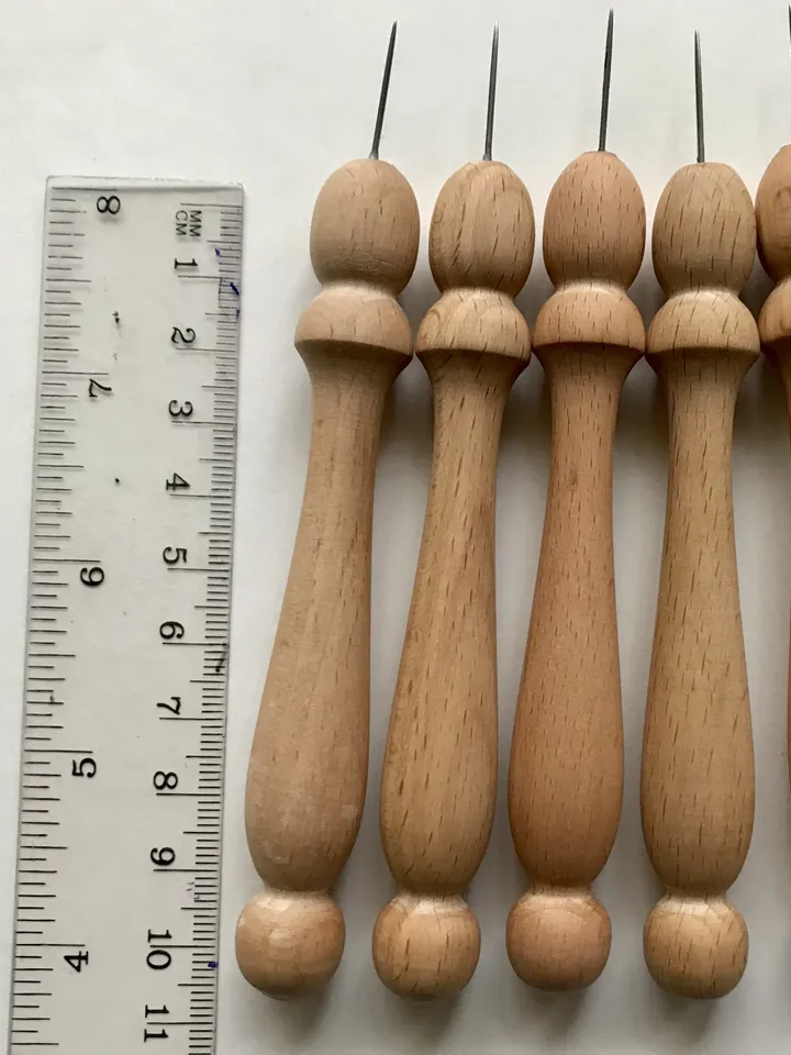 Wooden beech Pricker Puncher for bobbin lace making 1 pcs