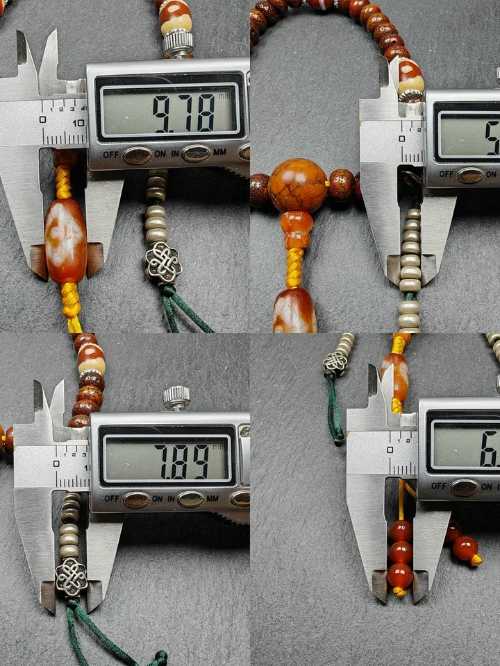 Gandhanra Authentic Tibetan Handhold Wrist Mala - 10mm Old Lotus Seed Beads Bracelet - Best Portable Buddhist Prayer Beads for Meditation
