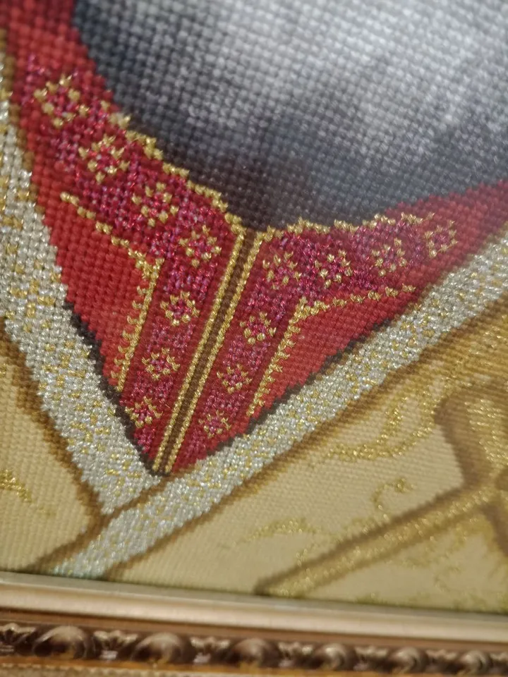 Saint Nicholas Icon, Hand Cross Stitched, Orthodox Gifts, Christian icon