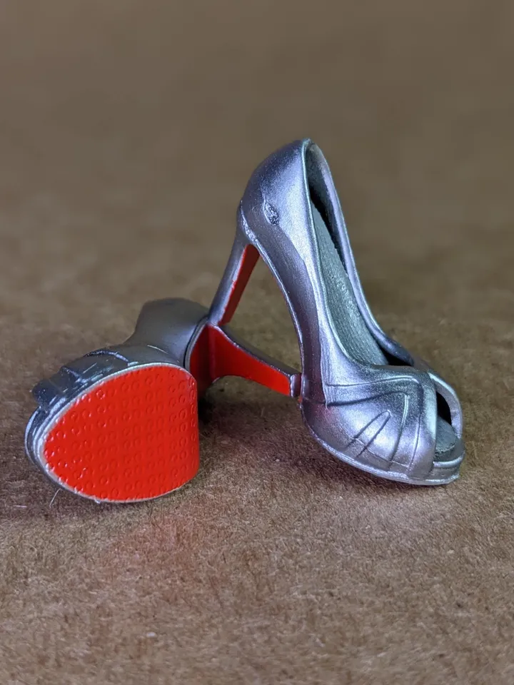 Silver heels sandals for fashion female dolls (Color Infusion, MH)