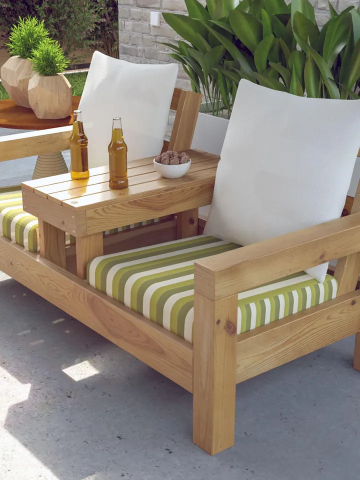 Double Chair Bench Plans, PDF, DIY