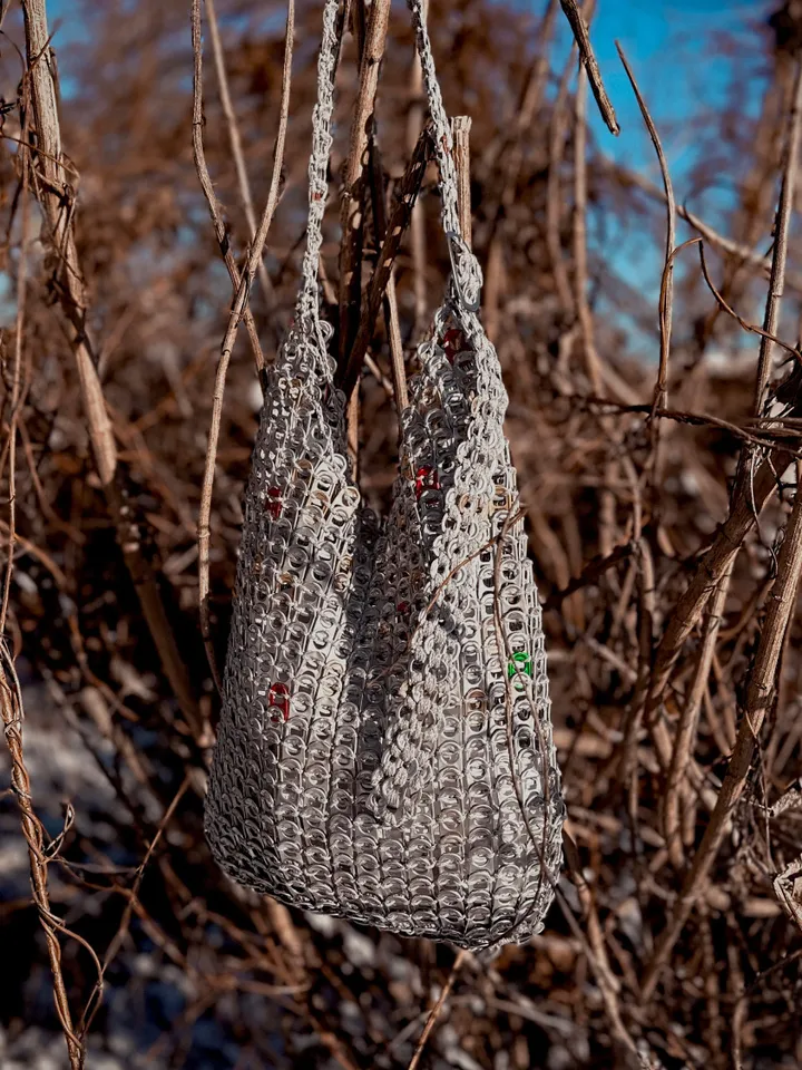 Crochet pattern pop tabs soda bag PDF digital instant download, video tutorial, aluminium pull tabs, beer tabs