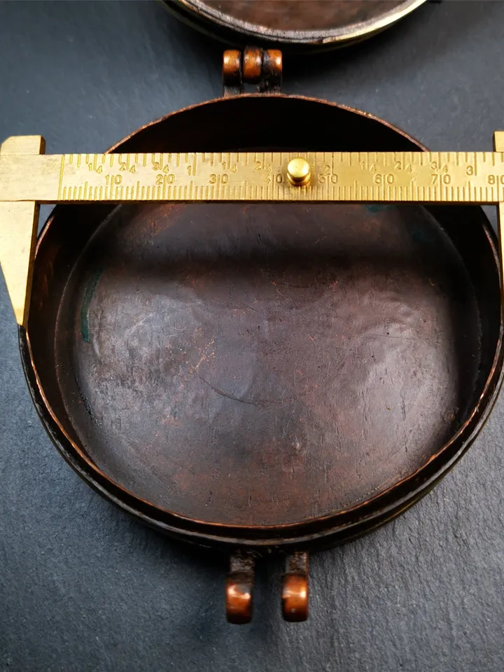 Gandhanra 8.5cm/10.5cm Copper Case,Mandala Pattern, fit for Tibetan Cymbals, Tingsha Bell,Handmade in Nepal