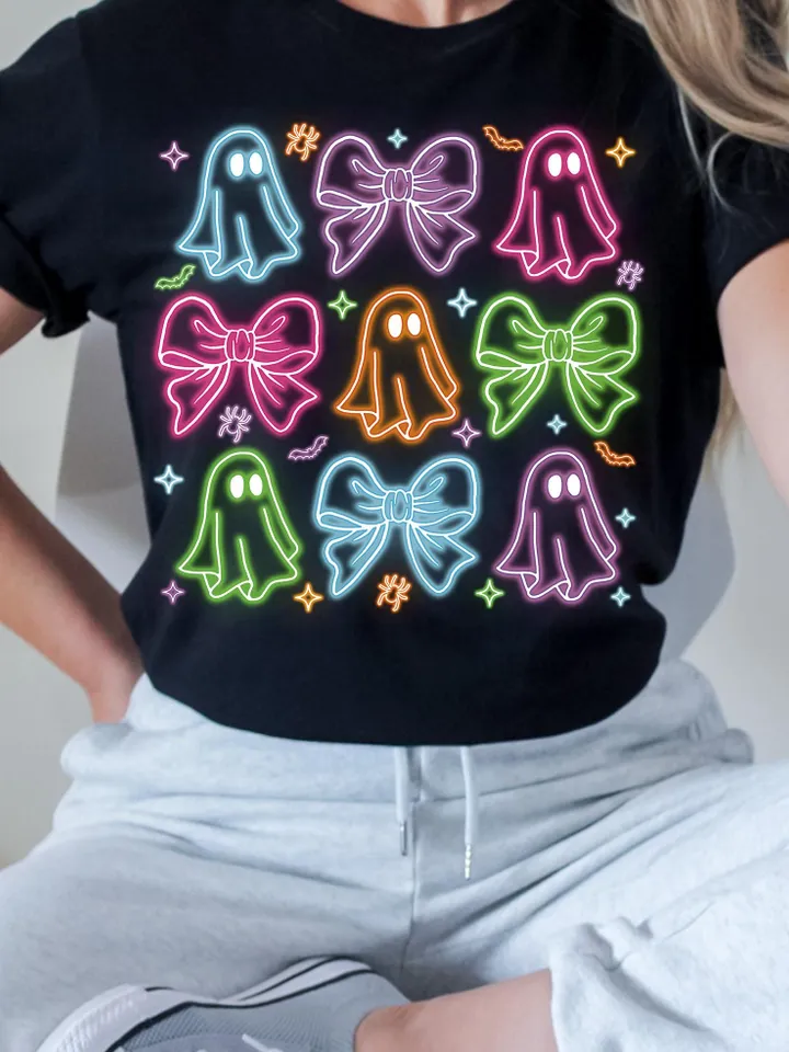 Coquette Halloween Neon Png, Halloween Ghost Neon png, Halloween Png, Spooky Season Png, Social Club Png, Girly Coquette, Halloween Mama Png