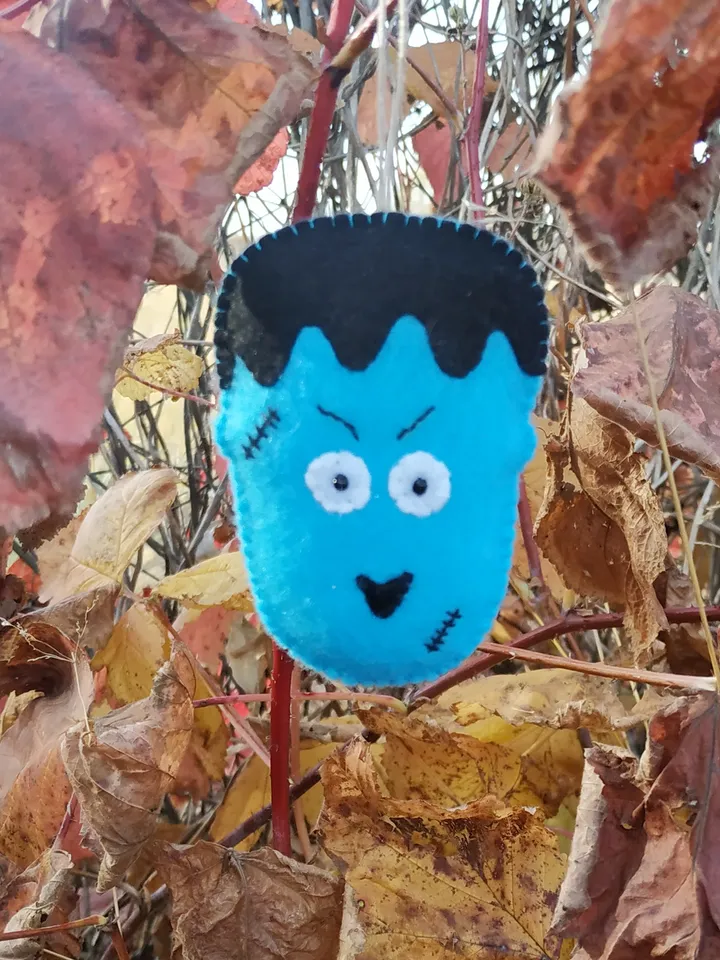 Halloween franky, franky ornament, monster, Halloween ornament, Halloween décor, plush franky toy, Halloween gift, felt franky toy, Halloween decoration, autumn thanksgiving, baby room décor, party favors