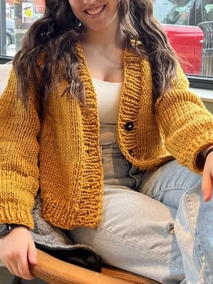 Easy cardigan knitting patterns, chunky cardigan for beginner, women cardigan knitting pattern