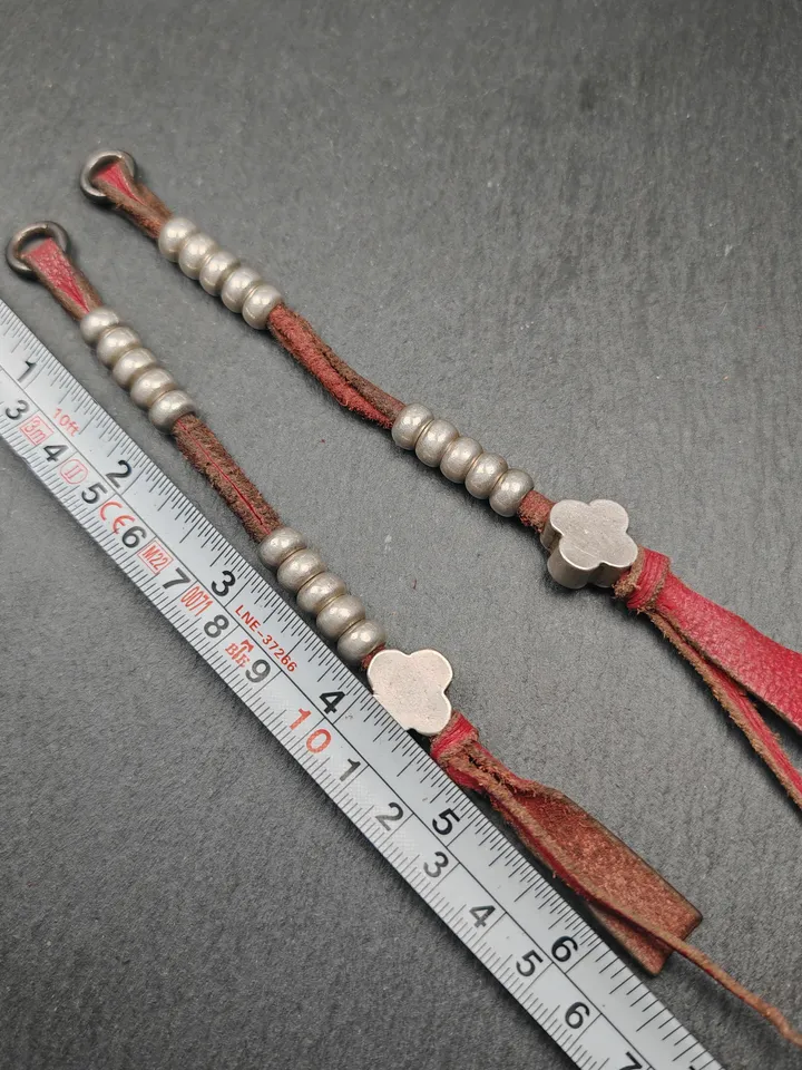 Authentic 8mm Tibetan Buddhist Prayer Bead Counters for 8-16mm Mala,with Gesang Flower Pendant,Made of Sterling Sliver,Decades Old