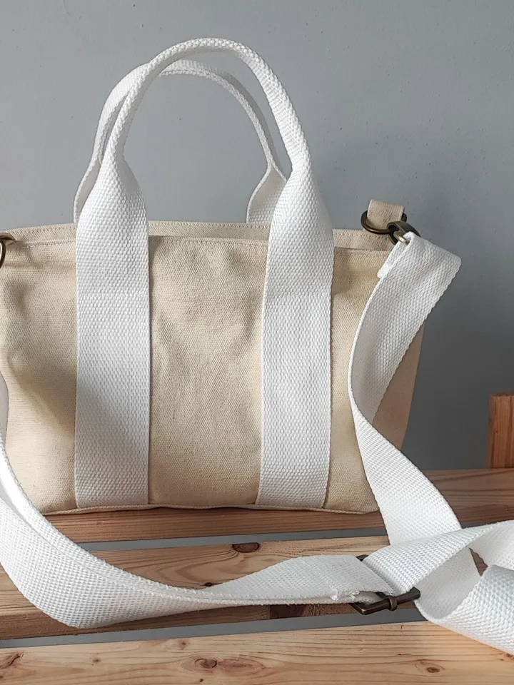 Women's Beige Eco Shoulder Bag Handmade