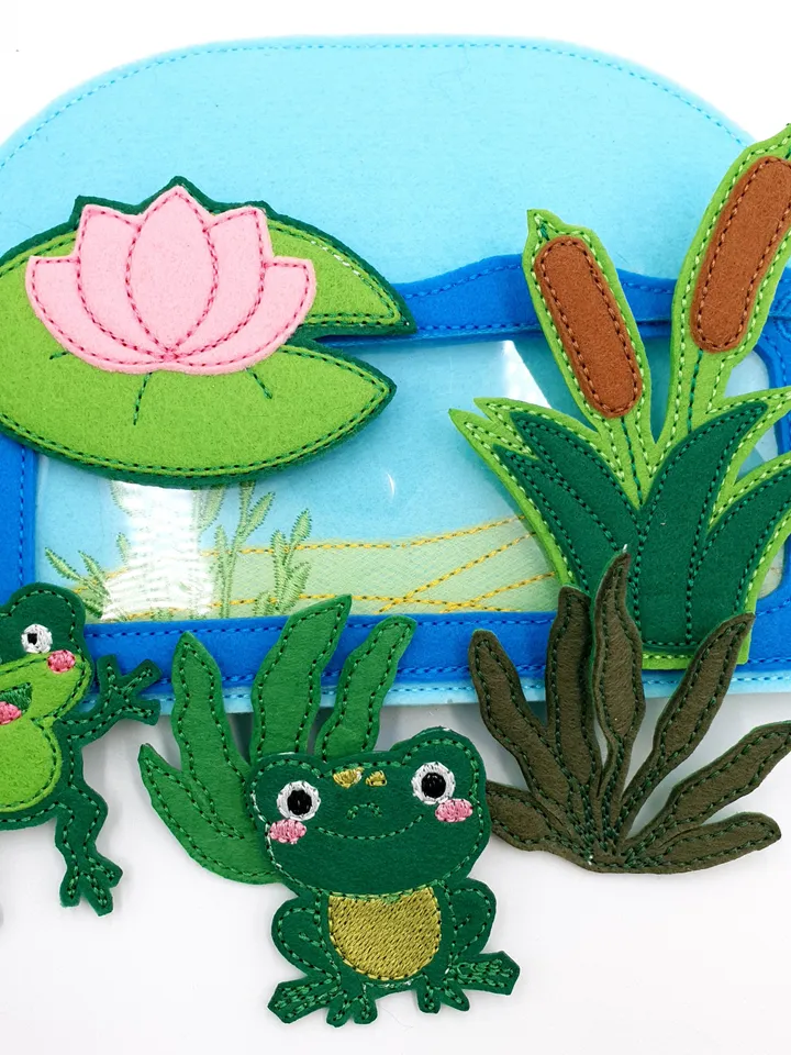 Insect Quiet Book ITH Embroidery Design Set, Felt Bug Activity Book Pattern, Mini Nature Learning Toy, 5x7 Hoop Download