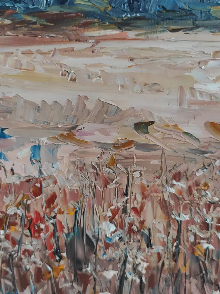 Oil painting textured landscape