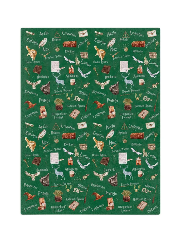 Wizarding World Baby Blanket; Magic School Baby Minky Blanket Owl Key Magic World Custom Wizard Blanket Gift for Baby Minky Blanket WBB12
