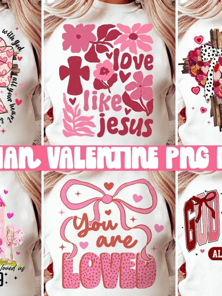 9 files, Christian Valentine Png Bundle, Jesus Valentine Png, Valentine Png, Valentines Bundle png, Coquette Valentine Png, Love Png design