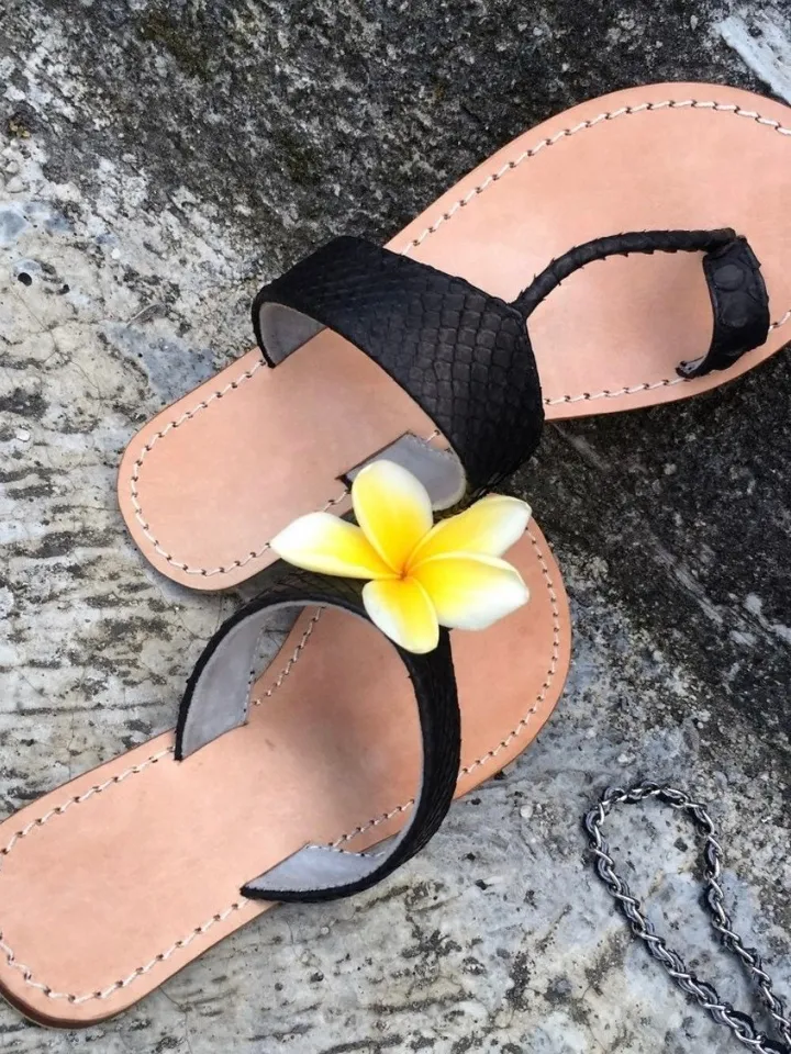 Python skin sandal | Women summer sandals | leather flops | genuine python skin shoes | summer shoes | flat woman shoes | designer sandal