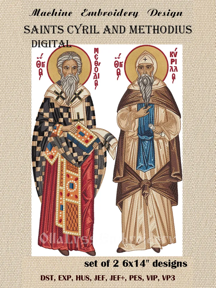 Saints Cyril and Methodius embroidery designs
