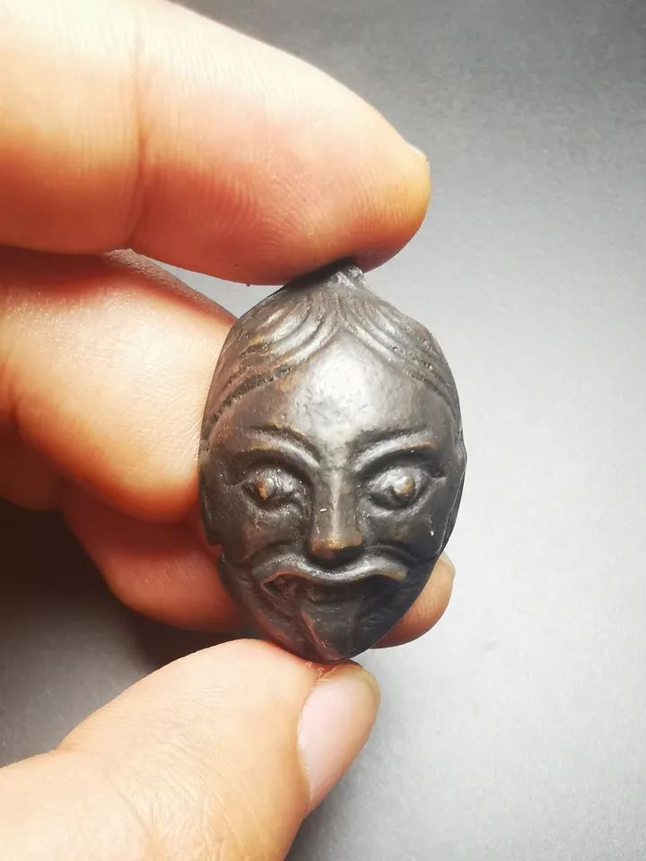 Gandhanra Handmade Shri Devi Amulet,Drashi Lhamo Pendant,Zashi Lhamo Badge, Made of Thokcha
