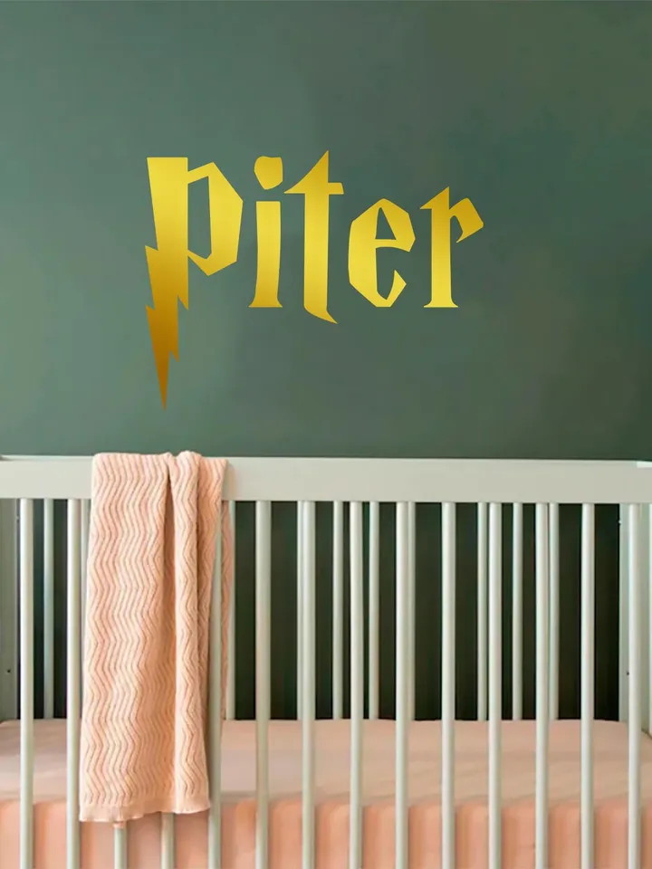 Wizard Name Wall Decal Custom Potter Personalized Sticker Harry Birthday party Backdrop N1a