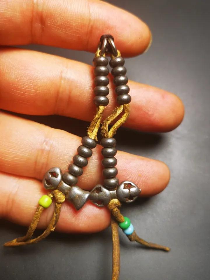 Gandhanra Handmade Tibetan Buddhist Mala Counters,Prayer Bead Counters,with Dorje and Vajra Pendant,Made of Cold Iron