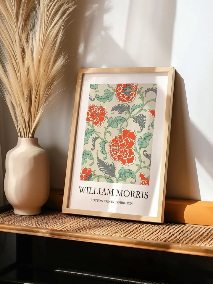Textile Wall Art William Morris Style Vintage Poster Museum Inspired Digital Home Decor Classic Interior Pattern Print Gift Idea Download