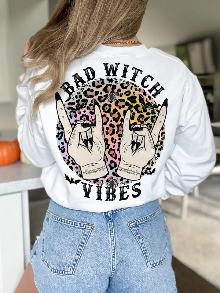 Bad Witch Vibes Png, Halloween Witch, Witch Hand, Halloween Sublimation, Halloween Png, witchy png, spooky png, Sublimation Designs Download