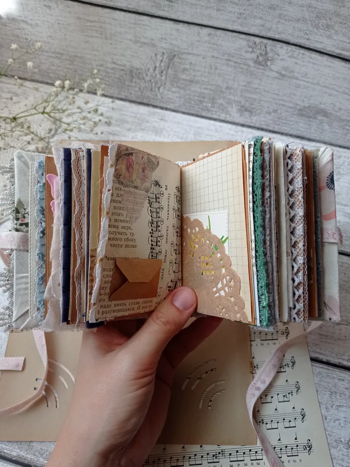 Miniature junkbook notebook handmade