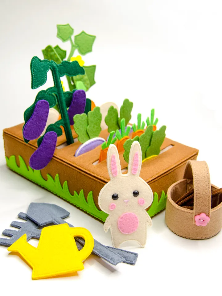 Felt vegetable garden, eco toy, Set 2