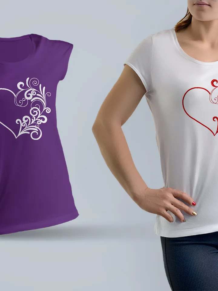 Valentine Heart embroidery design Machine embroidery pattern 5 sizes, Embroidery files heart outline, Vintage elegant decor Floral heart #R9