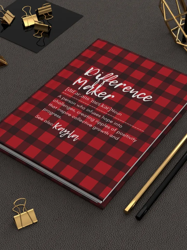 Personalized Difference Maker Journal with your name; Difference Maker Definition Gift; Custom Coworker Gift Employee gift Mentor Leader