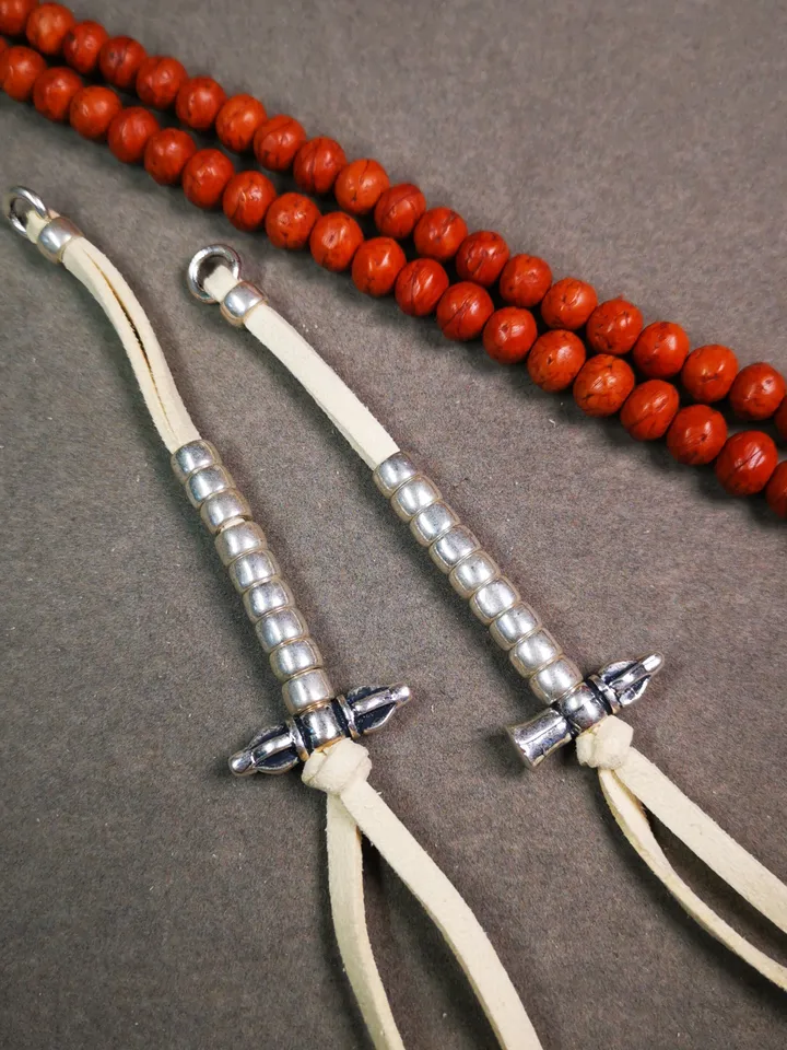 Gandhanra Handmade 7mm Tibetan Buddhist Prayer Bead Counters for 8-15mm Mala