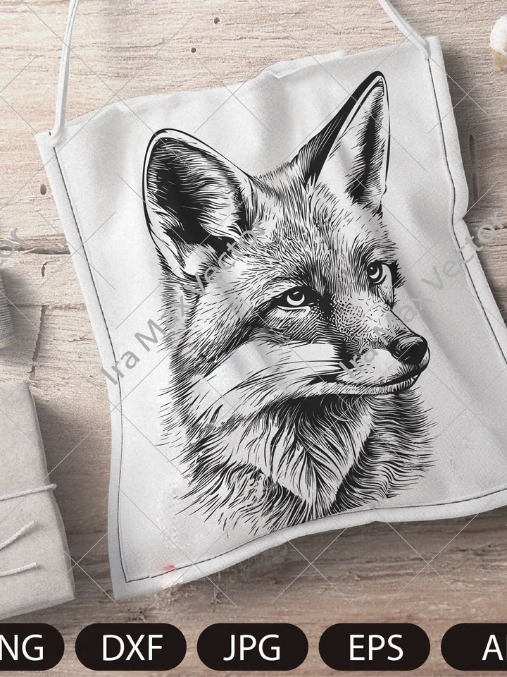 Fox svg /FOX Face svg / Fox Head svg / Fox Mascot svg / Fox Printable /Fox detailed/ INSTANT DOWNLOAD