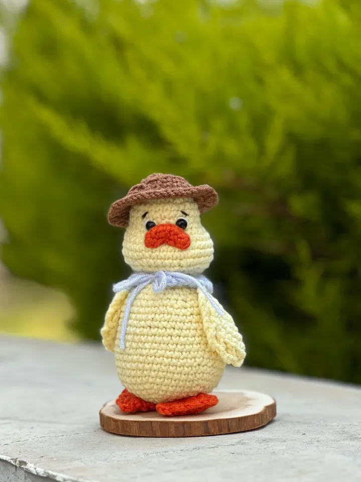 PDF Goose with hat crochet pattern Duck Amigurumi pattern in Eng. Easter pattern, Duck Amigurumi, Crochet goose pattern, crochet duck bird