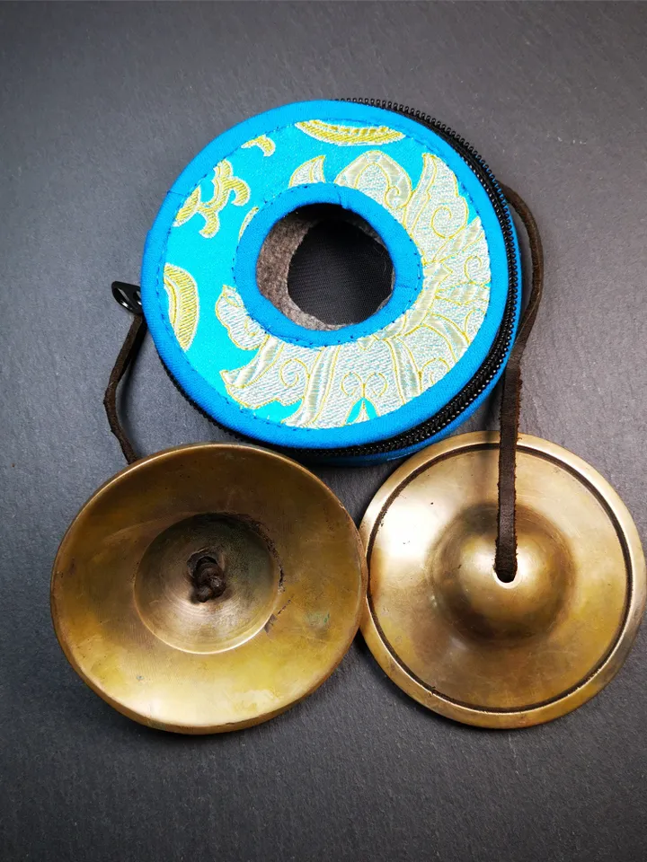 Gandhanra 8.3cm Tibetan Cymbals,Copper Tingsha Bell,Buddhism Ritual Implement,Handmade in Nepal
