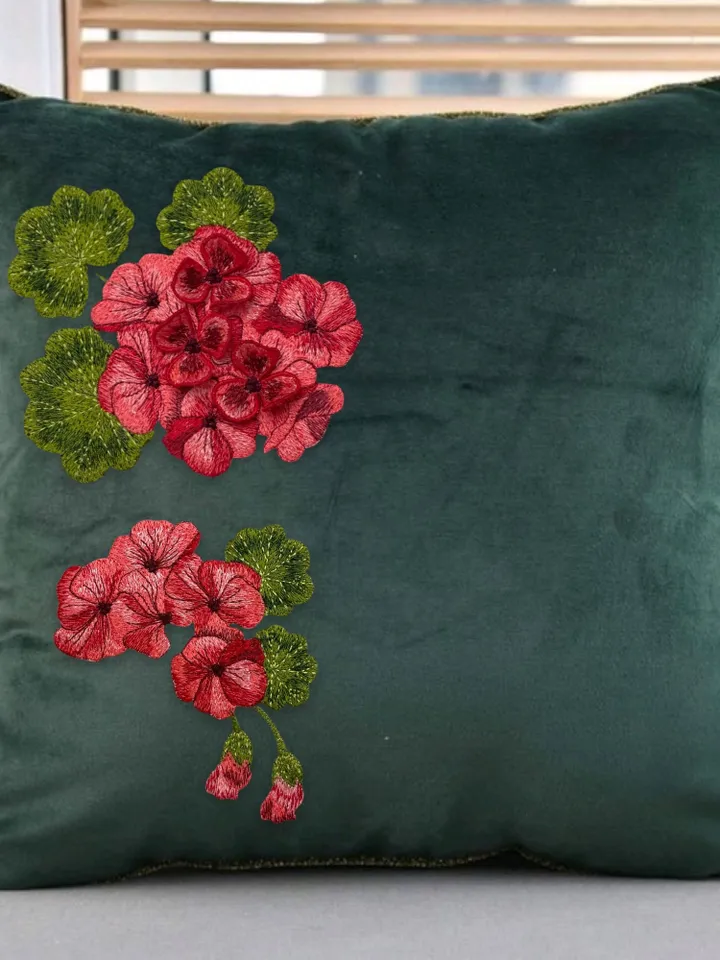 Geranium with 3D elements Floral pattern Flower machine embroidery design 3Dfloral motif 3Dflowers digital embroidery pattern clothing decor