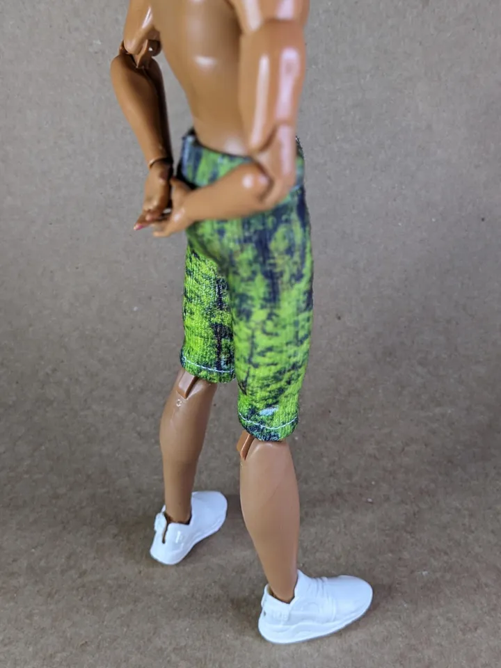 Natural printed elastic long shorts for 12-inch fashion male dolls