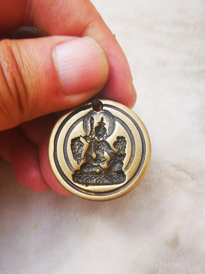 Gandhanra Old Tibetan Buddha Statue Tsa Tsa Mold Amulet,Copper Mould For Making Clay Buddha Statue, DIY Tsha Tsha Statue,Pendant