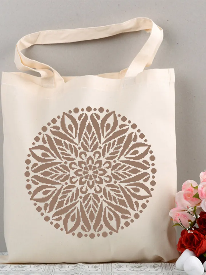 Flower mandala cross stitch pattern download PDF Simple mandala digital Monochrome cross stitch Modern cross stitch pillow Home decor #M177